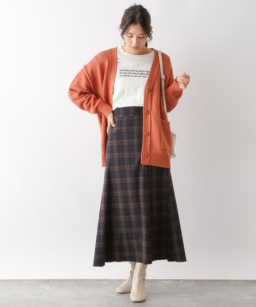 GLOBAL WORK（グローバルワーク）の「アウトリンキングニュアンスカーディガン/295812（カーディガン/ボレロ・レディース・ブラウン/ピンク/グリーン/アイボリー/オレンジ・MEDIUM/LARGE）」の16枚目の写真