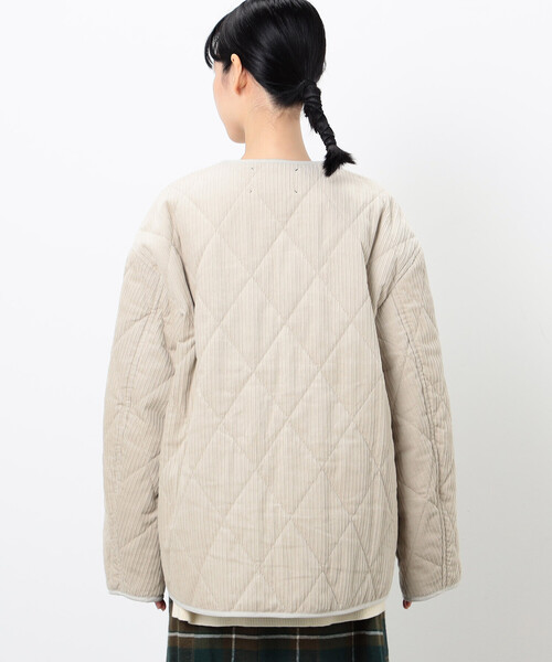 ONIGIRI（オニギリ）の「コーデュロイ　キルティングブルゾン（ブルゾン・レディース・ベージュ/ブラウン・FREE）」の7枚目の写真