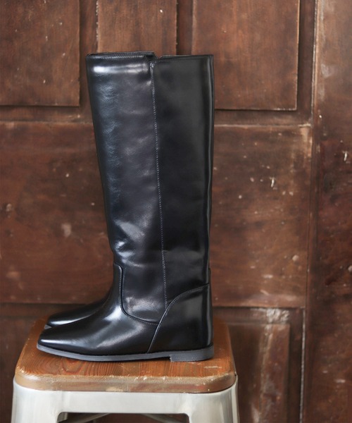 SESTO（セスト）の「3cmインヒール入り！ストレートロングブーツ（ブーツ・レディース・ブラウン/ブラック・S/M/L/LL/3L）」の11枚目の写真