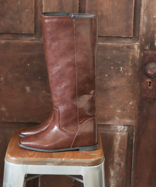 SESTO（セスト）の「3cmインヒール入り！ストレートロングブーツ（ブーツ・レディース・ブラウン/ブラック・S/M/L/LL/3L）」の15枚目の写真