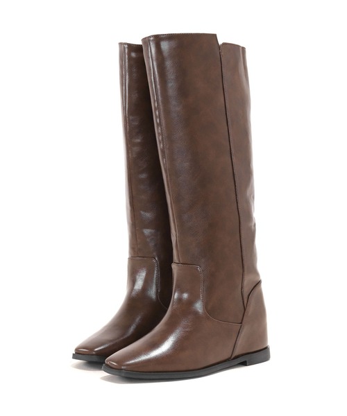 SESTO（セスト）の「3cmインヒール入り！ストレートロングブーツ（ブーツ・レディース・ブラウン/ブラック・S/M/L/LL/3L）」の19枚目の写真