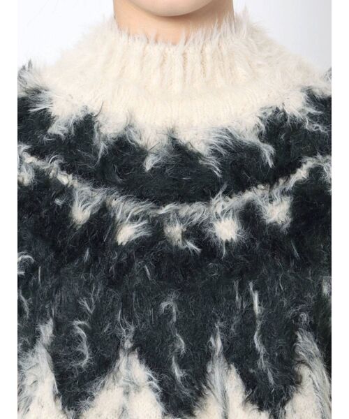 MURUA（ムルーア）の「フェザーノルディックニット（ニット/セーター・レディース・ブラウン/グレー/アイボリー・FREE）」の10枚目の写真