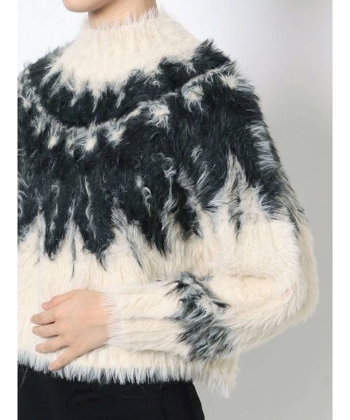 MURUA（ムルーア）の「フェザーノルディックニット（ニット/セーター・レディース・ブラウン/グレー/アイボリー・FREE）」の11枚目の写真