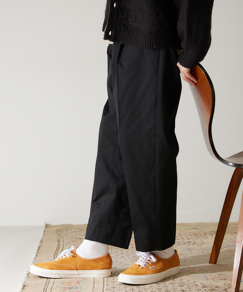 417 EDIFICE（フォーワンセブンエディフィス）の「【allery / アレリ―】 Cotton Slacks リラックス（スラックス・メンズ・ブラック/カーキ/キャメル・SMALL/MEDIUM/LARGE）」の6枚目の写真