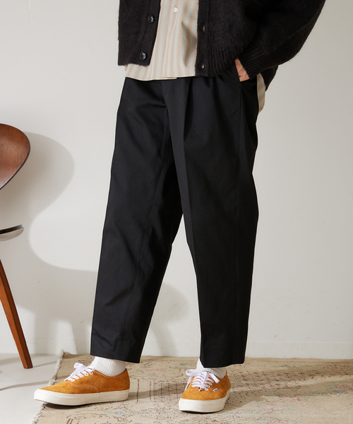 417 EDIFICE（フォーワンセブンエディフィス）の「【allery / アレリ―】 Cotton Slacks リラックス（スラックス・メンズ・ブラック/カーキ/キャメル・SMALL/MEDIUM/LARGE）」の10枚目の写真