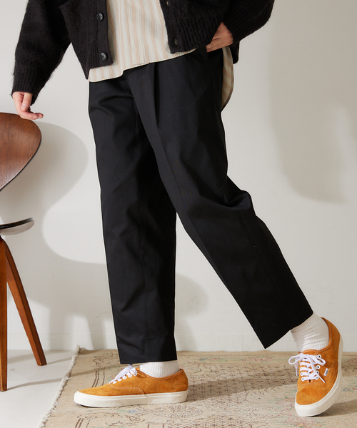 417 EDIFICE（フォーワンセブンエディフィス）の「【allery / アレリ―】 Cotton Slacks リラックス（スラックス・メンズ・ブラック/カーキ/キャメル・SMALL/MEDIUM/LARGE）」の17枚目の写真