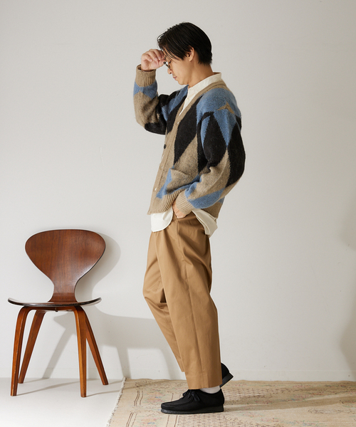 417 EDIFICE（フォーワンセブンエディフィス）の「【allery / アレリ―】 Cotton Slacks リラックス（スラックス・メンズ・ブラック/カーキ/キャメル・SMALL/MEDIUM/LARGE）」の4枚目の写真