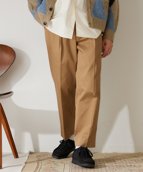 417 EDIFICE（フォーワンセブンエディフィス）の「【allery / アレリ―】 Cotton Slacks リラックス（スラックス・メンズ・ブラック/カーキ/キャメル・SMALL/MEDIUM/LARGE）」の9枚目の写真