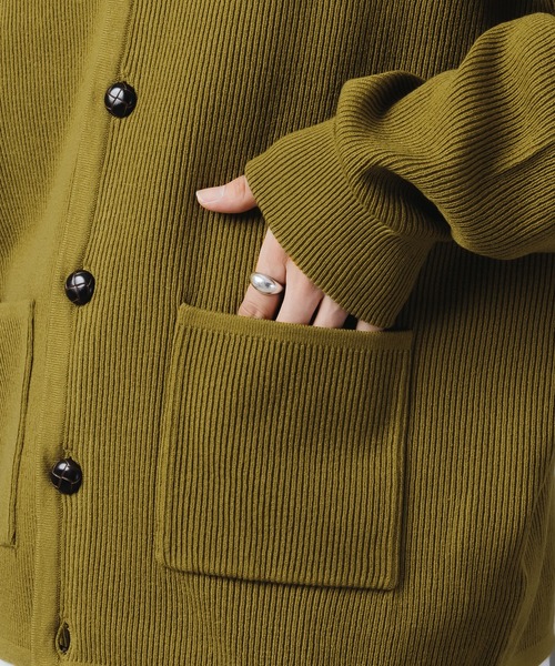 epnok（エプノック）の「ベーシックルーズリブニットカーディガン（カーディガン/ボレロ・メンズ・ベージュ/オリーブ/チャコールグレー・LARGE/MEDIUM/SMALL）」の22枚目の写真