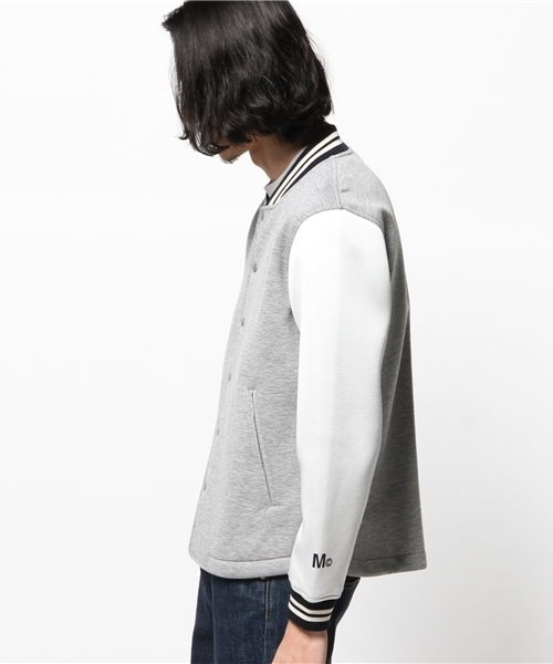 417 EDIFICE（フォーワンセブンエディフィス）の「◇MARK MCNAIRY スポンジボンディング VARSITY ブルゾン（ブルゾン・メンズ・チャコールグレー/ネイビー・SMALL/MEDIUM/LARGE）」の4枚目の写真
