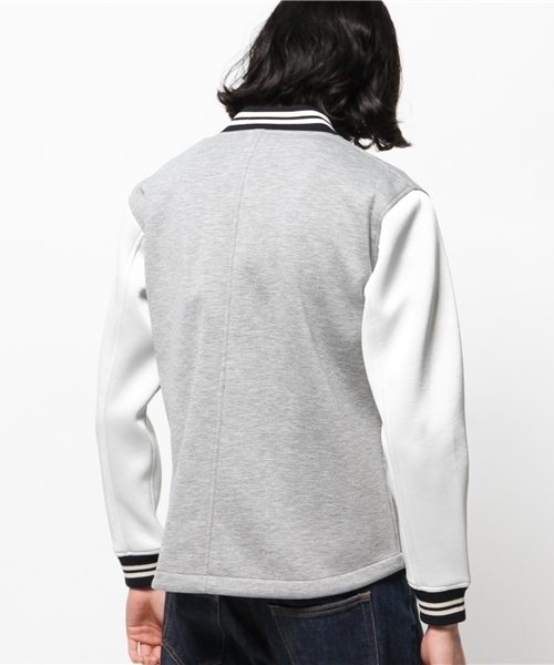 417 EDIFICE（フォーワンセブンエディフィス）の「◇MARK MCNAIRY スポンジボンディング VARSITY ブルゾン（ブルゾン・メンズ・チャコールグレー/ネイビー・SMALL/MEDIUM/LARGE）」の5枚目の写真