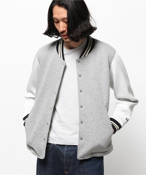 417 EDIFICE（フォーワンセブンエディフィス）の「◇MARK MCNAIRY スポンジボンディング VARSITY ブルゾン（ブルゾン・メンズ・チャコールグレー/ネイビー・SMALL/MEDIUM/LARGE）」の6枚目の写真
