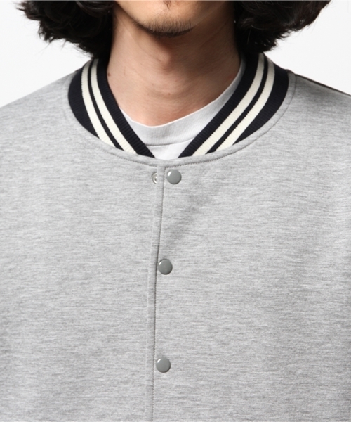 417 EDIFICE（フォーワンセブンエディフィス）の「◇MARK MCNAIRY スポンジボンディング VARSITY ブルゾン（ブルゾン・メンズ・チャコールグレー/ネイビー・SMALL/MEDIUM/LARGE）」の7枚目の写真