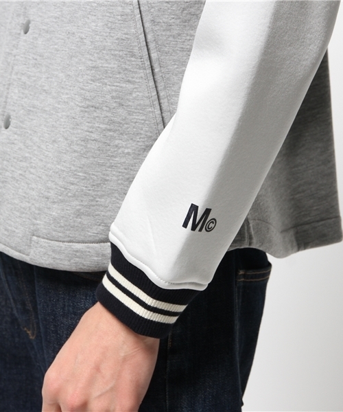 417 EDIFICE（フォーワンセブンエディフィス）の「◇MARK MCNAIRY スポンジボンディング VARSITY ブルゾン（ブルゾン・メンズ・チャコールグレー/ネイビー・SMALL/MEDIUM/LARGE）」の8枚目の写真