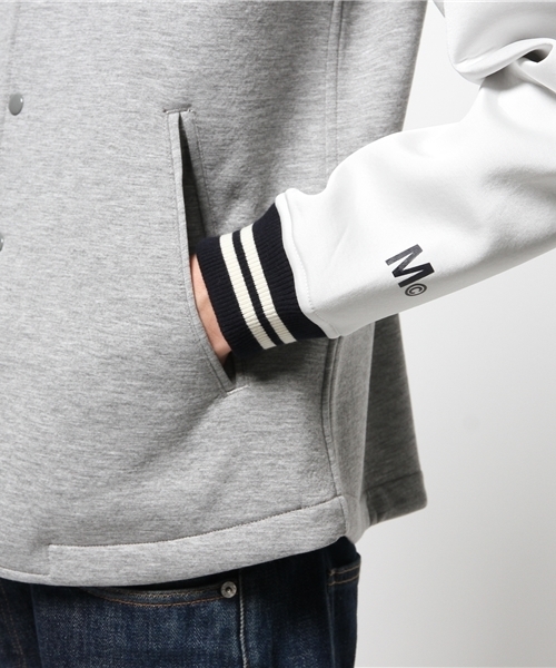 417 EDIFICE（フォーワンセブンエディフィス）の「◇MARK MCNAIRY スポンジボンディング VARSITY ブルゾン（ブルゾン・メンズ・チャコールグレー/ネイビー・SMALL/MEDIUM/LARGE）」の9枚目の写真