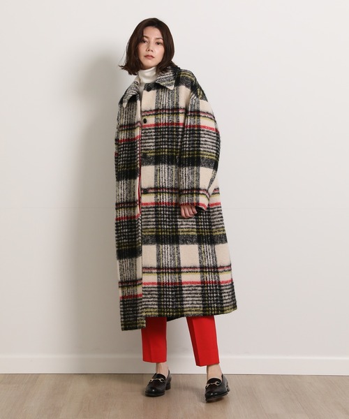 Maison de Beige（メゾンドベージュ）の「ループチェックステンカラーコート（ステンカラーコート・レディース・その他3・9号）」の15枚目の写真