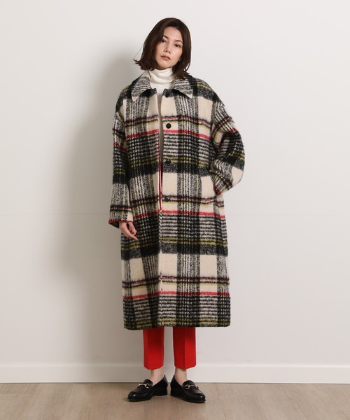 Maison de Beige（メゾンドベージュ）の「ループチェックステンカラーコート（ステンカラーコート・レディース・その他3・9号）」の7枚目の写真