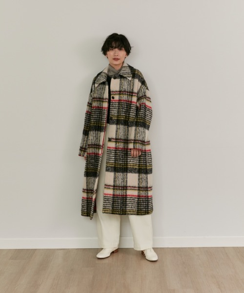 Maison de Beige（メゾンドベージュ）の「ループチェックステンカラーコート（ステンカラーコート・レディース・その他3・9号）」の6枚目の写真