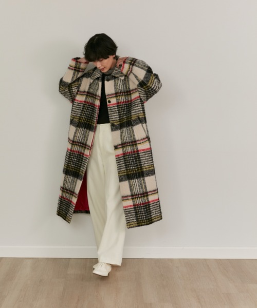 Maison de Beige（メゾンドベージュ）の「ループチェックステンカラーコート（ステンカラーコート・レディース・その他3・9号）」の14枚目の写真