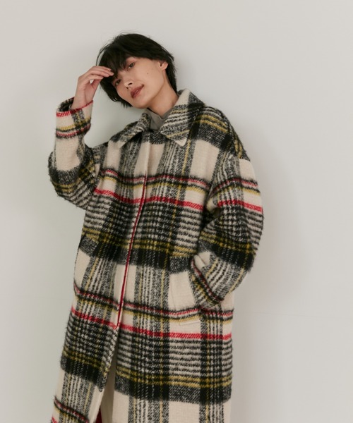 Maison de Beige（メゾンドベージュ）の「ループチェックステンカラーコート（ステンカラーコート・レディース・その他3・9号）」の4枚目の写真