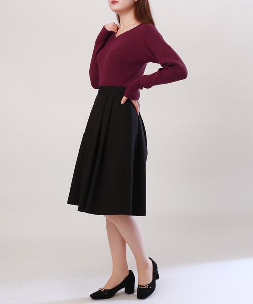 TRUDEA（トルディア）の「viscoseハートネックリブニット（ニット/セーター・レディース・ワイン/ベージュ/グレイッシュベージュ/ブラウン/ピンクベージュ・MEDIUM/LARGE）」の22枚目の写真