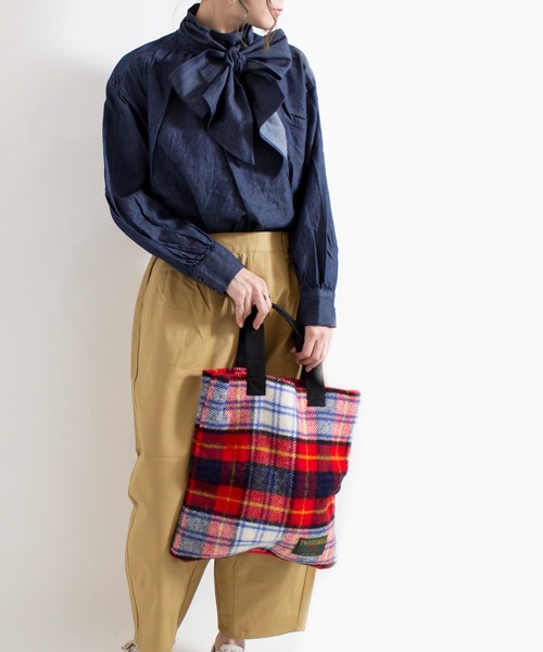 TWEED MILL(ツイードミル)の「【TWEED MILL (ツイードミル)】ブランケットトート・S(トートバッグ・レディース・グリーン系その他/イエロー系その他/レッド系その他・S)」の19枚目の写真