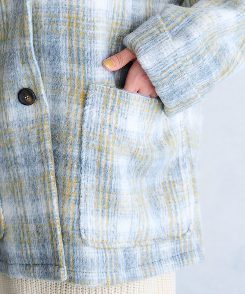 vis-`a-vis（ビサビ）の「【WEB限定】ウーリッシュシャギーチェック柄