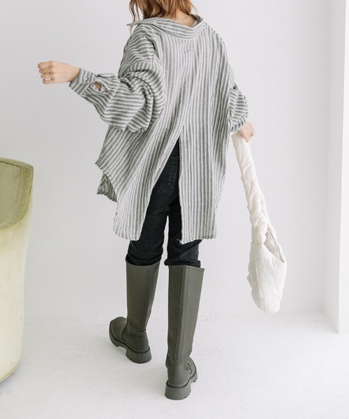 Flugge（フラッジー）の「volume sole long boots/ボリュームソールロングブーツ（ブーツ・レディース・アイボリー/カーキ・24cm/24.5cm/22.5cm/23cm/23.5cm/25cm）」の5枚目の写真