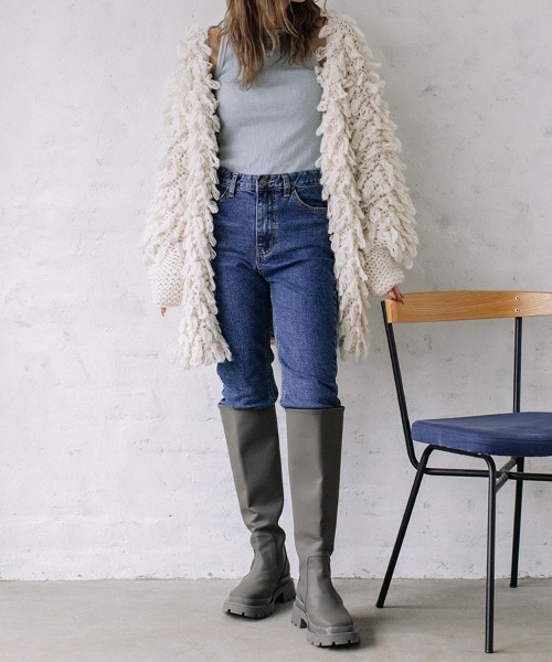 Flugge（フラッジー）の「volume sole long boots/ボリュームソールロングブーツ（ブーツ・レディース・アイボリー/カーキ・24cm/24.5cm/22.5cm/23cm/23.5cm/25cm）」の18枚目の写真
