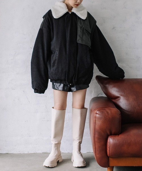 Flugge（フラッジー）の「volume sole long boots/ボリュームソールロングブーツ（ブーツ・レディース・アイボリー/カーキ・24cm/24.5cm/22.5cm/23cm/23.5cm/25cm）」の22枚目の写真