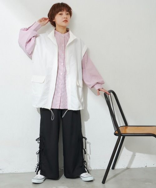 MERLOT（メルロー）の「2wayマウンテンパーカー（マウンテンパーカー・レディース・ブラック/オフホワイト・FREE）」の20枚目の写真