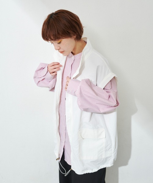 MERLOT（メルロー）の「2wayマウンテンパーカー（マウンテンパーカー・レディース・ブラック/オフホワイト・FREE）」の16枚目の写真