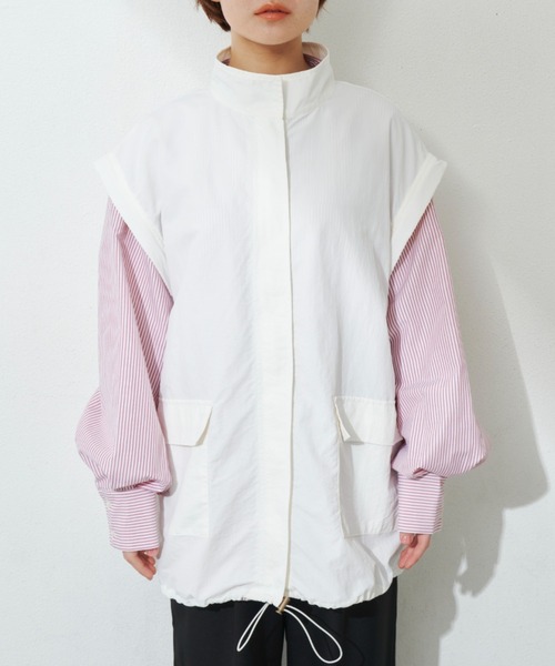 MERLOT（メルロー）の「2wayマウンテンパーカー（マウンテンパーカー・レディース・ブラック/オフホワイト・FREE）」の14枚目の写真