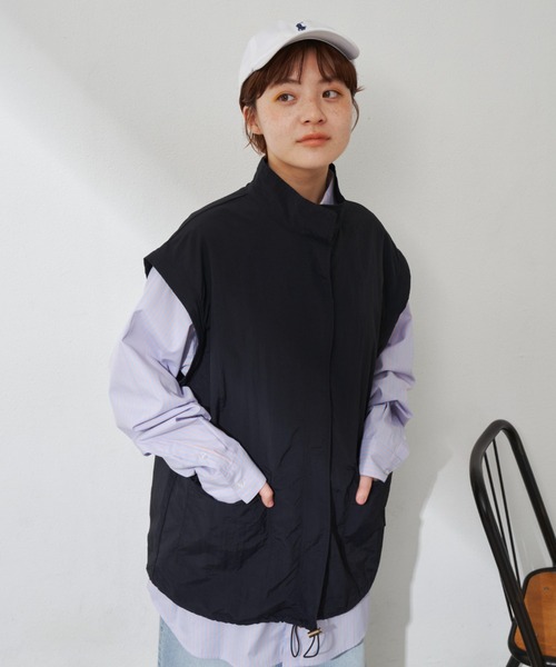 MERLOT（メルロー）の「2wayマウンテンパーカー（マウンテンパーカー・レディース・ブラック/オフホワイト・FREE）」の4枚目の写真