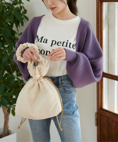 FREE'S MART（フリーズマート）の「◆巾着トート（トートバッグ・レディース・ブラック/ホワイト/グリーン・ﾌﾘ-）」の7枚目の写真