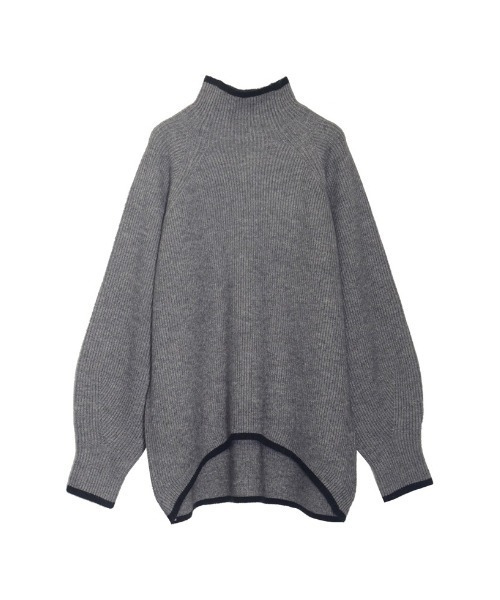 Re:EDIT(リエディ)の「アルパカタッチハイネック起毛配色ニットボリュームスリーブトップス(ニット/セーター・レディース・チャコール/ホワイト系その他/ブラック/ホワイト系その他2/グレー/ブルー/モカ・MEDIUM/LARGE)」の4枚目の写真