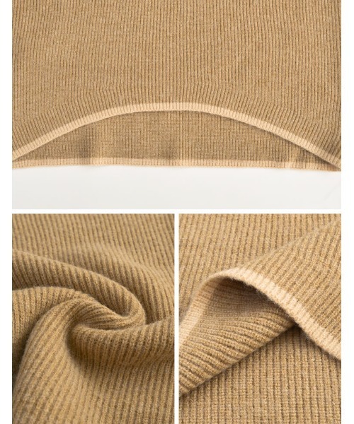 Re:EDIT(リエディ)の「アルパカタッチハイネック起毛配色ニットボリュームスリーブトップス(ニット/セーター・レディース・チャコール/ホワイト系その他/ブラック/ホワイト系その他2/グレー/ブルー/モカ・MEDIUM/LARGE)」の11枚目の写真