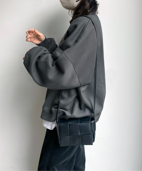 CPCM（シーピーシーエム）の「シロヌキカレッジ刺繍裏起毛プルオーバー（スウェット・レディース・チャコールグレー/グレー/ブルー・FREE）」の5枚目の写真