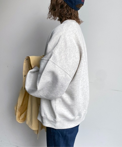 CPCM（シーピーシーエム）の「シロヌキカレッジ刺繍裏起毛プルオーバー（スウェット・レディース・チャコールグレー/グレー/ブルー・FREE）」の16枚目の写真