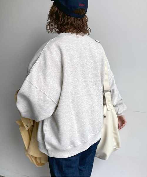 CPCM（シーピーシーエム）の「シロヌキカレッジ刺繍裏起毛プルオーバー（スウェット・レディース・チャコールグレー/グレー/ブルー・FREE）」の17枚目の写真