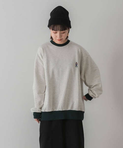 SENSE OF PLACE by URBAN RESEARCH(センスオブプレイスバイアーバンリサーチ)の「『別注』TeddyBear×SENSE OF PLACE テディベアリンガースウェット(スウェット・メンズ・ナチュラル/ネイビー/オートミール・LARGE/MEDIUM)」の5枚目の写真