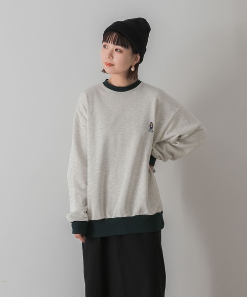 SENSE OF PLACE by URBAN RESEARCH(センスオブプレイスバイアーバンリサーチ)の「『別注』TeddyBear×SENSE OF PLACE テディベアリンガースウェット(スウェット・メンズ・ナチュラル/ネイビー/オートミール・LARGE/MEDIUM)」の6枚目の写真