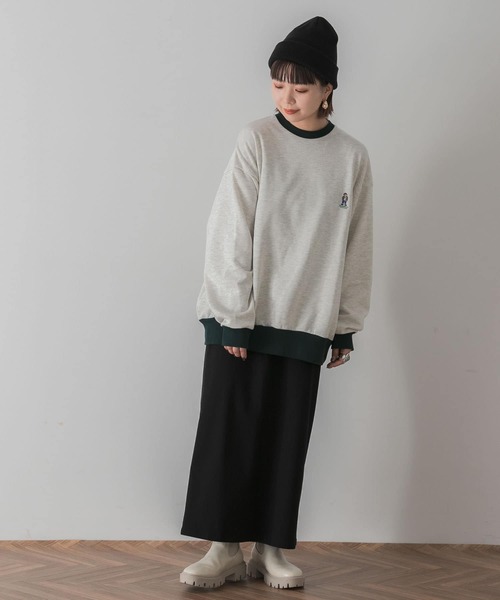 SENSE OF PLACE by URBAN RESEARCH(センスオブプレイスバイアーバンリサーチ)の「『別注』TeddyBear×SENSE OF PLACE テディベアリンガースウェット(スウェット・メンズ・ナチュラル/ネイビー/オートミール・LARGE/MEDIUM)」の7枚目の写真