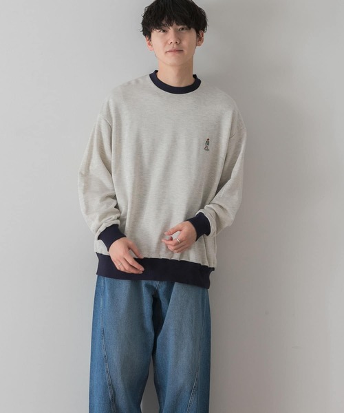 SENSE OF PLACE by URBAN RESEARCH(センスオブプレイスバイアーバンリサーチ)の「『別注』TeddyBear×SENSE OF PLACE テディベアリンガースウェット(スウェット・メンズ・ナチュラル/ネイビー/オートミール・LARGE/MEDIUM)」の14枚目の写真