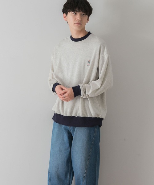 SENSE OF PLACE by URBAN RESEARCH(センスオブプレイスバイアーバンリサーチ)の「『別注』TeddyBear×SENSE OF PLACE テディベアリンガースウェット(スウェット・メンズ・ナチュラル/ネイビー/オートミール・LARGE/MEDIUM)」の15枚目の写真