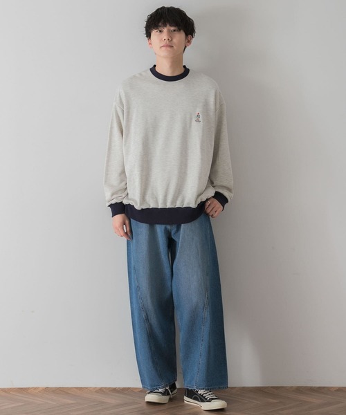 SENSE OF PLACE by URBAN RESEARCH(センスオブプレイスバイアーバンリサーチ)の「『別注』TeddyBear×SENSE OF PLACE テディベアリンガースウェット(スウェット・メンズ・ナチュラル/ネイビー/オートミール・LARGE/MEDIUM)」の16枚目の写真