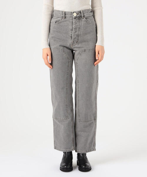 セール】JESSE KAMM コットンデニム パッチワークハイウエストパンツ