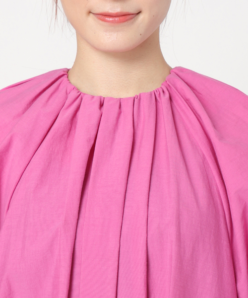 IENA LA BOUCLE C/PAクロス ボリュームドレス 