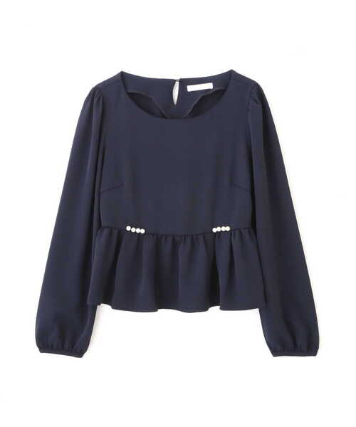 PROPORTION BODY DRESSING(プロポーションボディドレッシング)の「パールペプラムブラウス / 1213110101(シャツ/ブラウス・レディース・ライトグリーン/ネイビー/オフホワイト・SMALL/MEDIUM)」の21枚目の写真