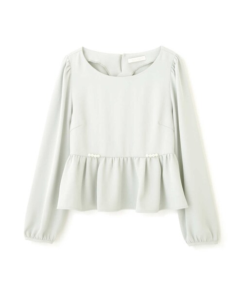 PROPORTION BODY DRESSING(プロポーションボディドレッシング)の「パールペプラムブラウス / 1213110101(シャツ/ブラウス・レディース・ライトグリーン/ネイビー/オフホワイト・SMALL/MEDIUM)」の22枚目の写真